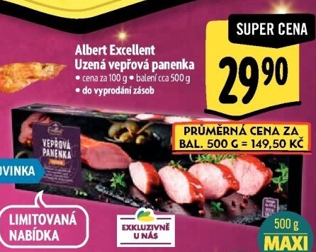 Panenka vepřová uzená Albert Excellent