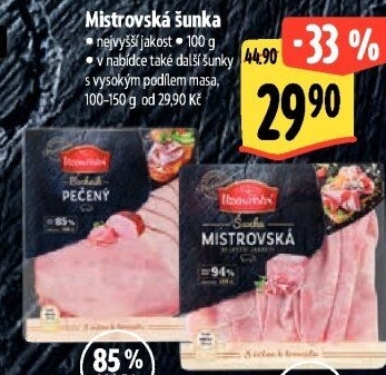 Šunka Mistrovská nejvyšší jakosti Albertovo uzenářství