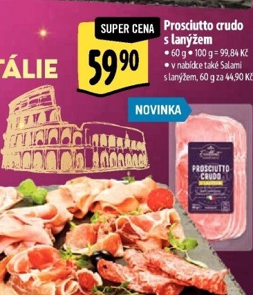 Šunka Prosciutto Crudo s lanýžem Albert Excellent