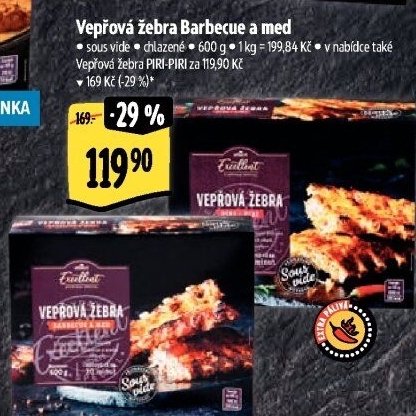 Vepřová žebra Barbecue a med Sous vide Albert Excellent