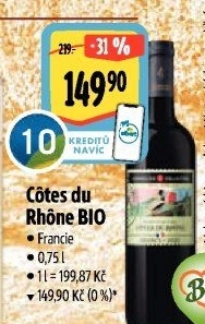 Vína Côtes du Rhône bio Sommelier Collection