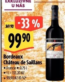 Víno Bordeaux Chateau de Saillans Sommelier Collection