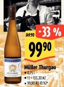 Víno Müller Thurgau Sommelier Collection