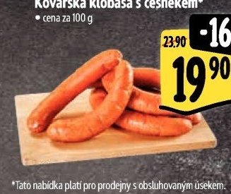 Kovářská klobása s česnekem