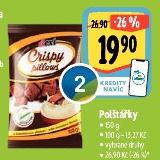 Cereálie polštářky bez lepku Crispy dexi