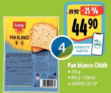 Chléb bez lepku Pan Blanco Schär