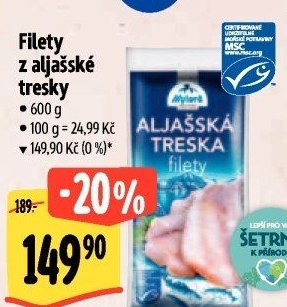 Filety mražené z Aljašky Nowaco
