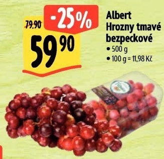 Hrozny tmavé bezsemenné Albert