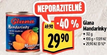 Kompot mandarinky Giana