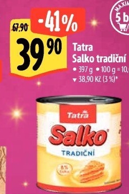 Mléko kondenzované Salko Tatra