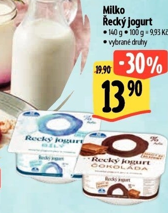 Ochucený jogurt řecký 0% Milko