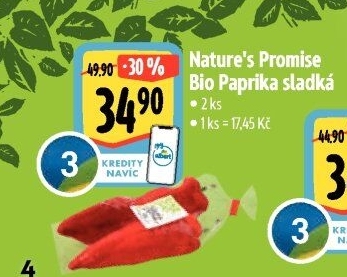 Paprika červená bio Nature'