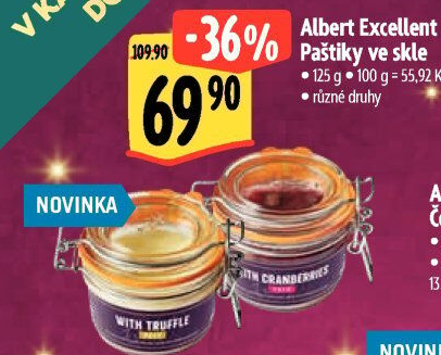 Paštiky ve skle Albert Excellent