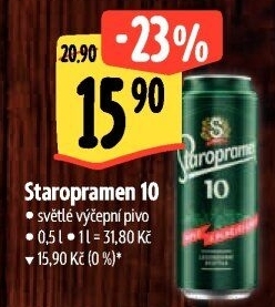Pivo světlé výčepní 10° Staropramen