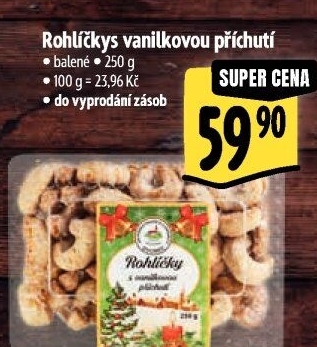 Rohlíčky vanilkové Pekařství a cukrářství Dvorec