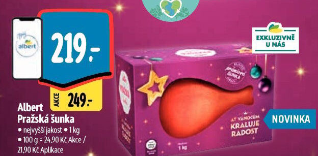 Šunka pražská nejvyšší jakosti Albert