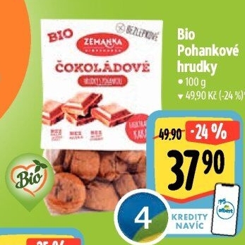 Sušenky hrudky bez lepku bio Biopekárna Zemanka