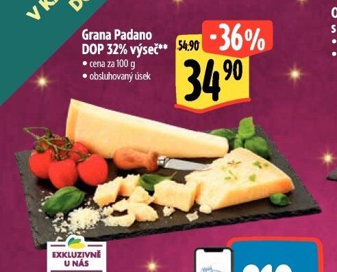 Grana Padano DOP 32% výseč