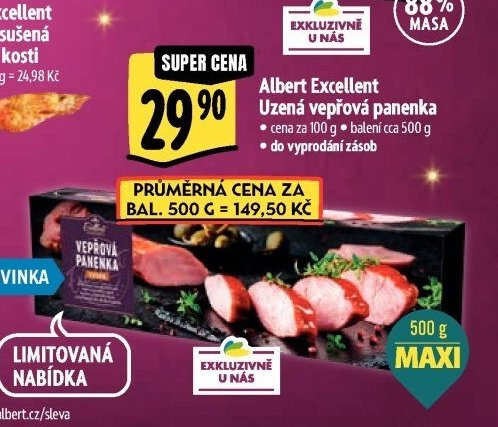 Albert Excellent Uzená vepřová panenka