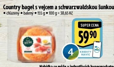 Bagel obložený Albert Fresh Bistro