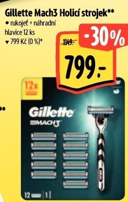 Holicí strojek pánský Gillette Mach 3