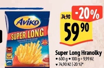 Hranolky mražené Super Long Aviko