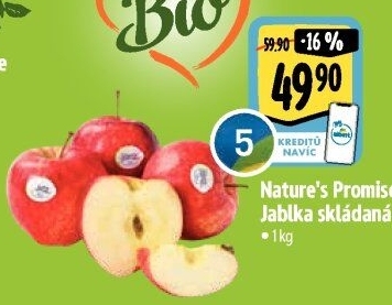 Jablka bio Nature'