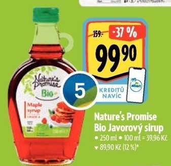 Javorový sirup bio Nature'