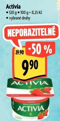 Jogurt ochucený Activia Danone
