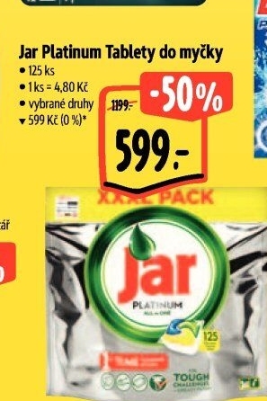 Kapsle do myčky Platinum Jar