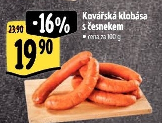 Klobása kovářská s česnekem