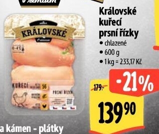 Kuřecí prsní řízky královské Premium Albert