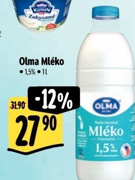 Mléko čerstvé Olma - 1,5% polotučné
