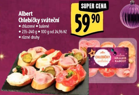 Obložený chlebíček Albert