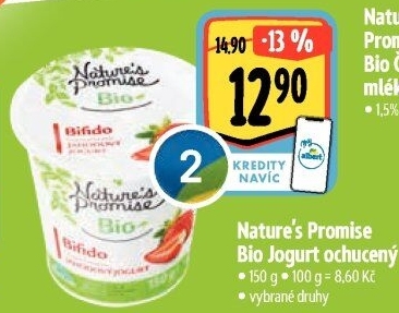 Ochucený jogurt bio Nature'