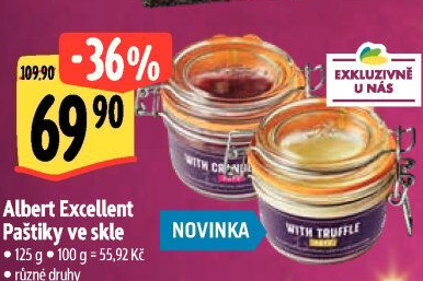 Paštiky ve skle Albert Excellent
