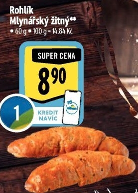 Rohlík Mlynářský žitný Albert