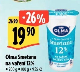 Smetana na vaření Olma 12%