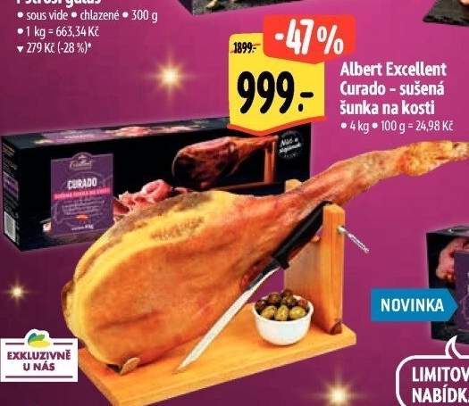 Šunka sušená na kosti Curado Albert Excellent