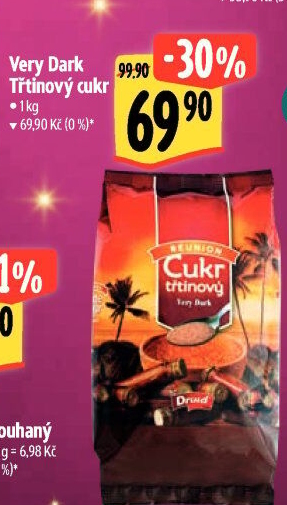 Třtinový cukr Very dark Druid Réunion