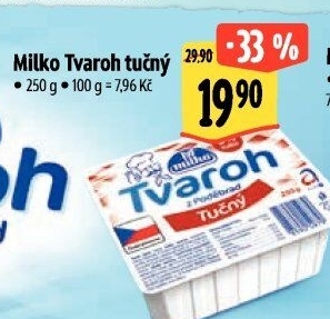 Tvaroh tučný z Poděbrad Milko