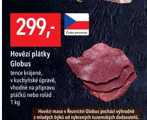 Hovězí plátky Globus