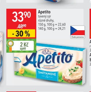Apetito tavený sýr