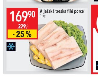 Aljašská treska filé porce