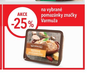 na vybrané pomazánky značky Varmuža