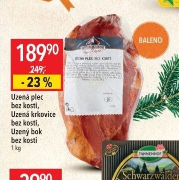 Uzená plec bez kosti, Uzená krkovice bez kosti, Uzený bok bez kosti