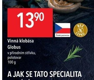 Vinná klobása Globus