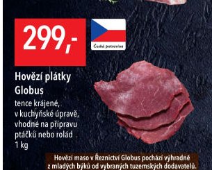 Hovězí plátky Globus