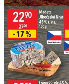 Madeta Jihočeská Niva 45 % t. v s.