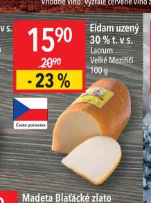 Eidam uzený 30 % t. v s.